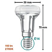 Osram Star Bombilla LED R39 (E14, No regulable, Blanco cálido, 110 lm, 1,5 W) | BAUHAUS