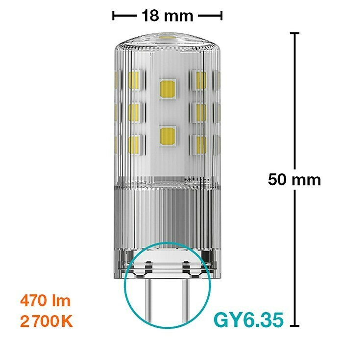 Osram LED žarulja  (G6,35, Bez prigušivanja, Topla bijela, 470 lm, 4 W) | BAUHAUS