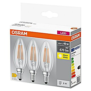 Osram Star LED žarulja (4 W, E14, Topla bijela, Prozirno, 3 Kom.)