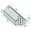 Palram – Canopia Gewächshaus Balance (Außenmaß inkl. Dachüberstand (B x T): 304 x 964 cm, 0,7 mm, Silber) | BAUHAUS