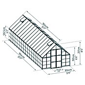 Palram – Canopia Invernadero Balance (Medidas ext. (An x Pr): 304 x 964 cm, 0,7 mm, Plateado) | BAUHAUS
