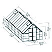Palram – Canopia Gewächshaus Balance (Außenmaß inkl. Dachüberstand (B x T): 304 x 724 cm, 0,7 mm, Silber) | BAUHAUS