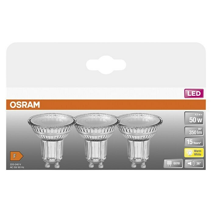 Osram Star Led Lampe Reflektor Gu Gu Nicht Dimmbar Warmwei Lm W Stk Bauhaus