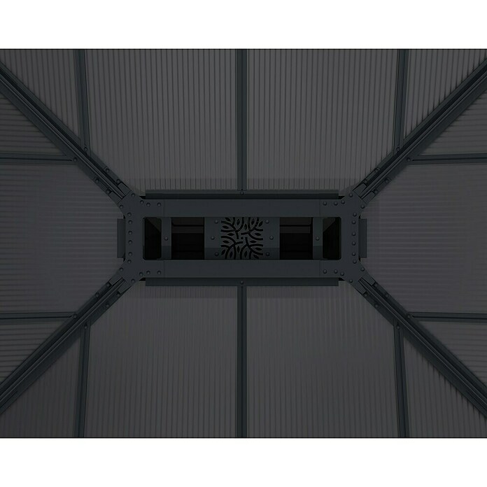 Palram – Canopia Cenador Dallas (An x Pr: 422 x 422 cm, Material del armazón: Aluminio, Antracita) | BAUHAUS