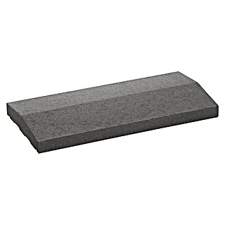 Mauerabdeckplatte Satteldach (Anthrazit, 50 x 25 cm, Beton)