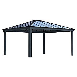 Palram – Canopia Gartenlaube Dallas (B x T: 422 x 484 cm, Material Gestell: Aluminium, Anthrazit)