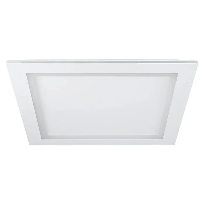 Eglo LED-Deckenleuchte Padrogiano - L x B x H: 59,5 x 59,5 x 0,5 cm, 35,5 W, Kaltweiß - Weiße quadratische LED-Deckenleuchte mit einem schlanken, modernen Design, das eine helle und gleichmäßige Ausleuchtung ermöglicht.