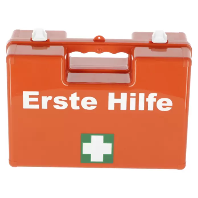 Leina-Werke Erste-Hilfe-Koffer Quick - DIN 13157, Mit Wandhalterung, Orange