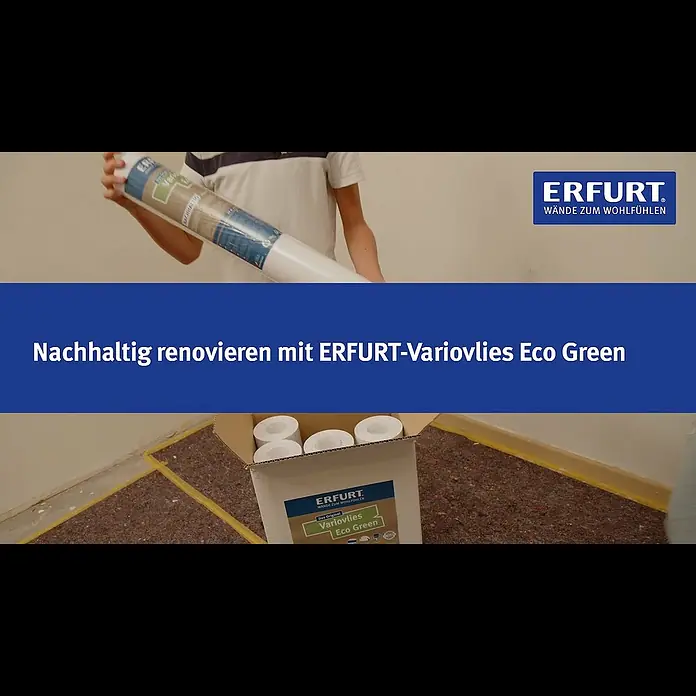 Erfurt Vliestapete Variovlies EcoGreen - Weiß, Uni, 20 x 0,75 m - Nachhaltig renovieren mit ERFURT-Variovlies Eco Green