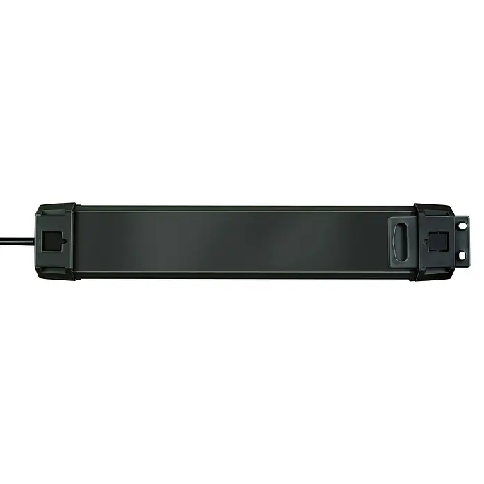 Brennenstuhl Premium-Line Steckdosenleiste - 6-fach, Schwarz, Kabellänge: 1,8 m, IP20, Mit Schalter - Schwarze LED-Leuchte mit robustem Design, ideal für den Innenbereich. Kompakte Bauweise und energieeffiziente Beleuchtung.