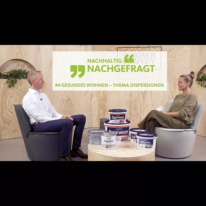 SCHÖNER WOHNEN-Farbe Wandfarbe Designfarbe - Harmonisches Jadegrün, Matt, 2,5 l, Konservierungsmittelfrei - Nachhaltig nachgefragt | #4 Gesundes Wohnen – Thema Dispersionen