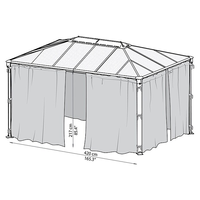 Palram Cortinilla (3,6 x 2,17 m, Poliéster)