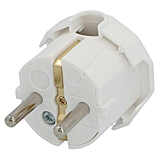 UniTEC Utikač sa zaštitnim kontaktom (Bijele boje, 16 A, Bočno uvođenje kabela)