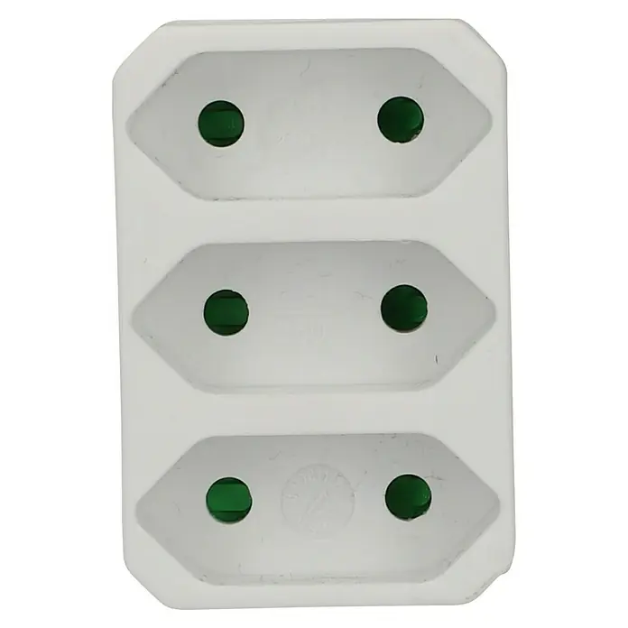 UniTEC Euro-Adapter - Weiß, Anzahl Steckdosen Euro: 3 Stk., 1.250 W - Dreifachsteckdose in Weiß, ideal für den gleichzeitigen Anschluss mehrerer Geräte und zur Erweiterung der Anschlussmöglichkeiten.