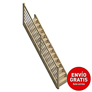 Sogem Escalera principal Trendy Eco (Ancho: 80 cm, Recto, Altura de planta: 285 cm, Roble)