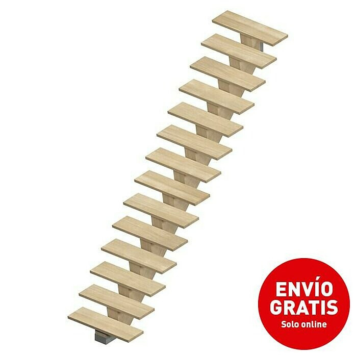 Sogem Escalera principal Kalea (Sioux White, Ancho: 85 cm, Recto, Altura de planta: 285,2 cm) | BAUHAUS