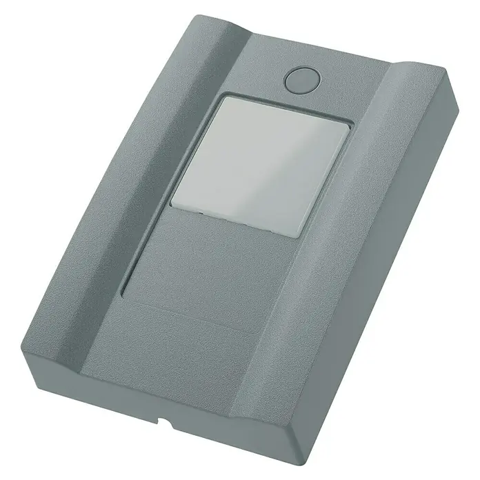 Hörmann EcoStar Garagentorantrieb Liftronic 700 II - Torfläche: 0 m² - 11,25 m², Zugkraft: 700 N - Grauer Solarstraßenlaternenkopf mit quadratischer Abdeckung und Lichtsensor.