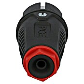 UniTEC Gummi-Schutzkontakt-Stecker (250 V, 16 A, IP44, Schwarz, Kabelknickschutz)