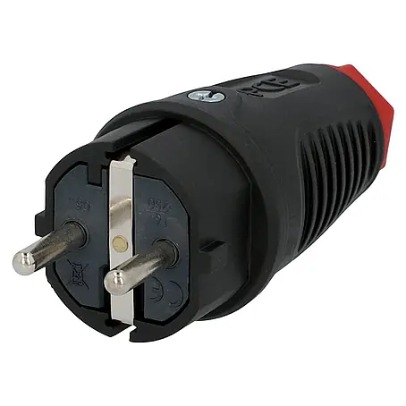 UniTEC  Gummi-Schutzkontakt-Stecker