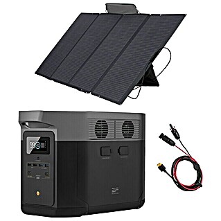 EcoFlow Set Powerstation DELTA Max 2000 + Solarmodul 400 W + Solarkabel Solar XT60 (2.016 Wh)