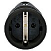 UniTEC Gummi-Schutzkontakt-Kupplung (Schwer, 250 V, 16 A, IP20, Schwarz)