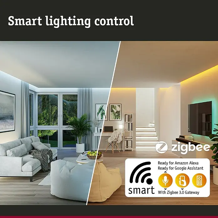 Paulmann Smart Home ZigBee Tunable White Controller MaxLED - Kunststoff - Intelligente Beleuchtung mit Zigbee-Technologie. Steuern Sie Ihre Beleuchtung einfach per Sprachbefehl oder App.