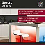 Paulmann LED-Band SimpLED Set RGB (10 m, Farbwechsel, RGB, 28 W)