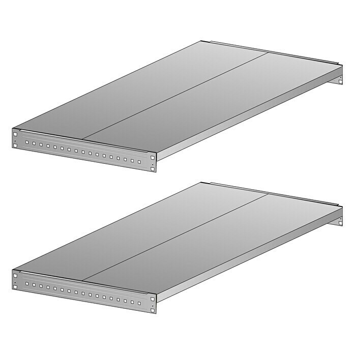 Scholz System Fachboden-Set1.000 x 400 mm, Traglast: 140 kg/Boden Left Side View