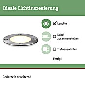 Paulmann Plug & Shine LED-Gartenspot (3,6 W, Warmweiß, IP65, Rund)