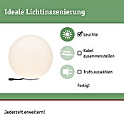 Paulmann Plug & Shine LED-Außenleuchte (Durchmesser: 50 cm, 1-fach, Warmweiß, IP67)