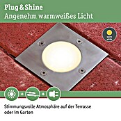 Paulmann Plug & Shine LED-Gartenspot (3,6 W, Warmweiß, IP65, Quadratisch)