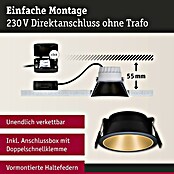 Paulmann LED-Einbauleuchte Cole (6,5 W, Schwarz/Gold, Warmweiß, 1 Stk.) | BAUHAUS