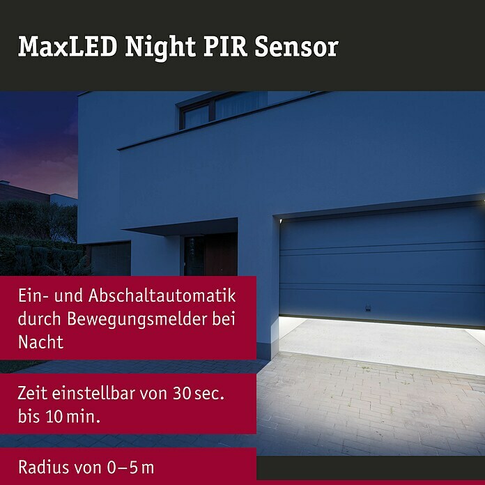 Paulmann MaxLED Bewegungsmelder Night (Weiß) | BAUHAUS