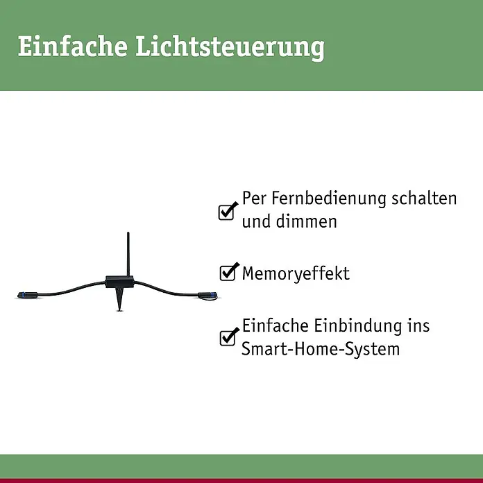 Paulmann Plug & Shine Controller Kabelfrei - Max. Leistung: 75 W - Lichtsteuerung mit Fernbedienung, Memoryeffekt und einfacher Einbindung ins Smart-Home-System.