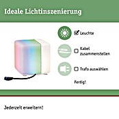 Paulmann Plug & Shine LED-Gartenstrahler Cube (2,8 W, Weiß, Per App steuerbar, IP65, L x B x H: 20 x 20 x 20 cm) | BAUHAUS