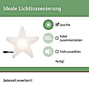 Paulmann Plug & Shine LED-Dekoleuchte Star (2,8 W, Weiß, L x B x H: 10 x 40 x 40 cm)