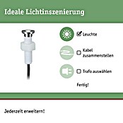 Paulmann Plug & Shine LED-Gartenspot-Set MicroPen II (5 x 0,22 W, 24 V, IP67, Ø x H: 15 x 15 mm)