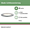 Paulmann Plug & Shine LED-Gartenspot Floor Eco (1,3 W, Silber, Durchmesser: 7 cm, 24 V, IP65)