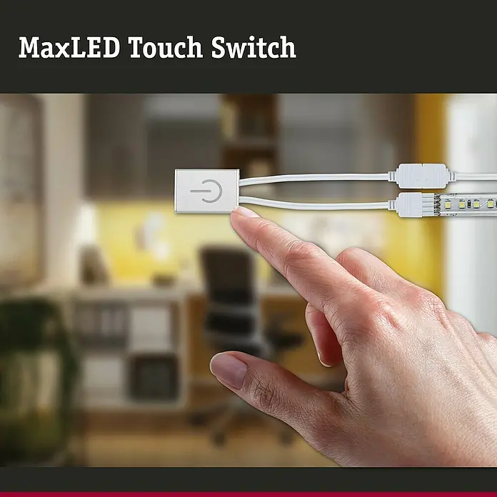 Paulmann MaxLED Dimm- & Schaltcontroller Touch Switch - Silber, 144 W - MaxLED Touch Switch zur einfachen Steuerung von LED-Streifen durch Berührung. Innovative und bequeme Lichtsteuerung.