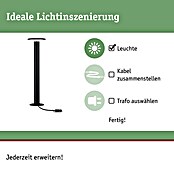 Paulmann Plug & Shine LED-Außenleuchte Plate (1-flammig, 6 W, Warmweiß, IP44)