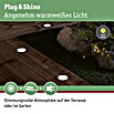 Paulmann Plug & Shine LED-Gartenspot Floor Eco (1,3 W, Silber, Durchmesser: 7 cm, 24 V, IP65)