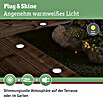 Paulmann Plug & Shine LED-Gartenspot-Set Floor (1,3 W, Silber, Durchmesser: 7 cm, IP65)