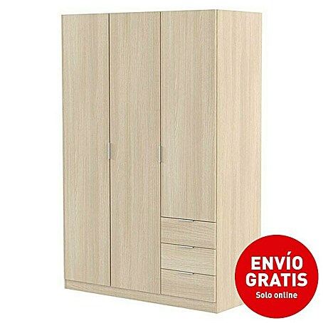 Armario para ropa Basic (L x An x Al: 52 x 121 x 180 cm, Roble, Espesor: 15 mm)