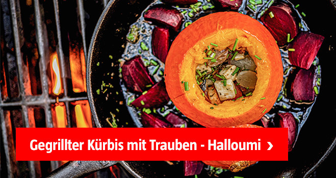 Rezept  gegrillter Kürbis