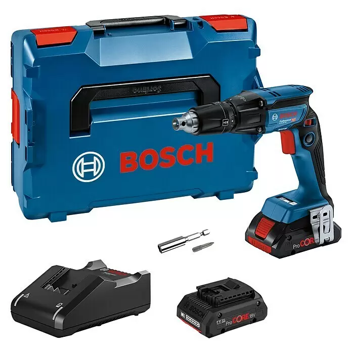 Bosch Professional AMPShare 18V Akku-Trockenbauschrauber GTB 18V-4518 V, 2 Akkus, 4 Ah, 8 -tlg.