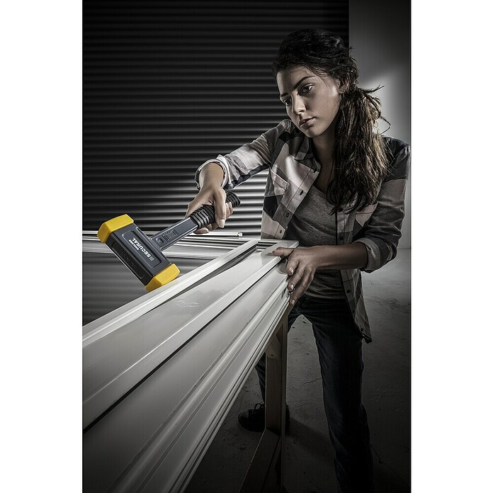 SECURAL Plus Schonhammer 3380.140 – Rückschlagfrei, Mit Stahlschrotfüllung, Rechteckige Polyurethan-Einsätze (30 X 40 Mm), Bruchsicherer Stiel, Für Montage Und Laminat
