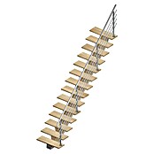 Sogem Escalera principal Kalea (Ancho: 85 cm, Recto, Altura de planta: 285,2 cm, Sioux White, Con barandilla) | BAUHAUS