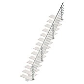 Sogem Escalera principal Kalea (Ancho: 85 cm, Recto, Altura de planta: 285,2 cm, Apache Grey, Con barandilla) | BAUHAUS