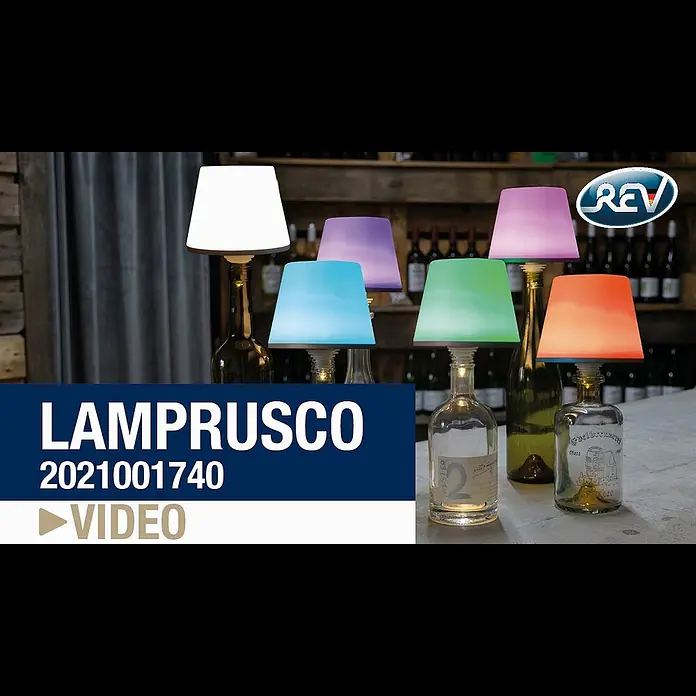 REV LED-Flaschenleuchte mit Akku Lamprusco - 2 W, RGBW, Ø x H: 11,5 x 13,8 cm, Weiß, Akkubetrieben - Lamprusco RGBW Flaschenleuchte - REV Ritter / 2021001740