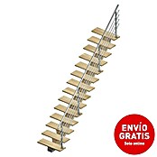Sogem Escalera principal Kalea (Ancho: 85 cm, Recto, Altura de planta: 285,2 cm, Sioux White, Con barandilla) | BAUHAUS